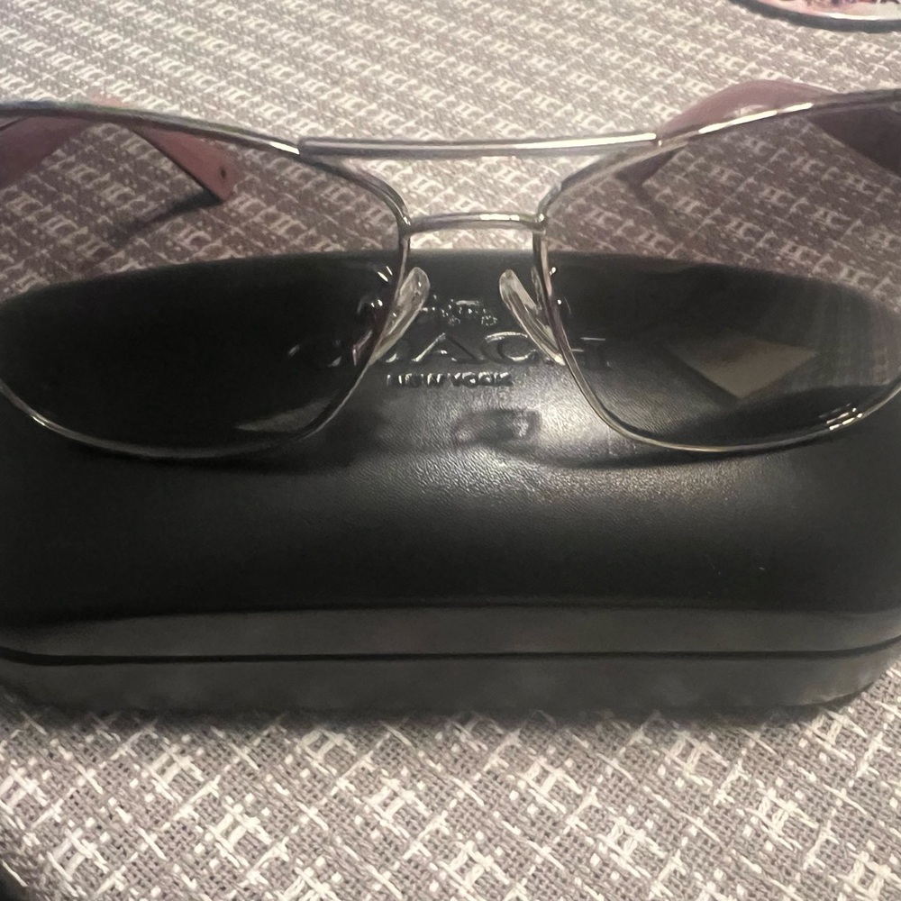 Coach Metallic Aviator Sunglasses